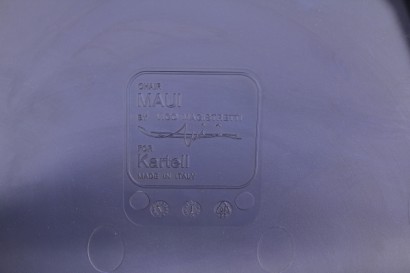 Sedie kartell Vico Magistretti, monoscocca in polipropilene, acciaio cromato, buone condizioni, piccoli segni di usura
