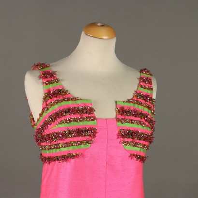 Abito Vintage Fucsia con Paillettes