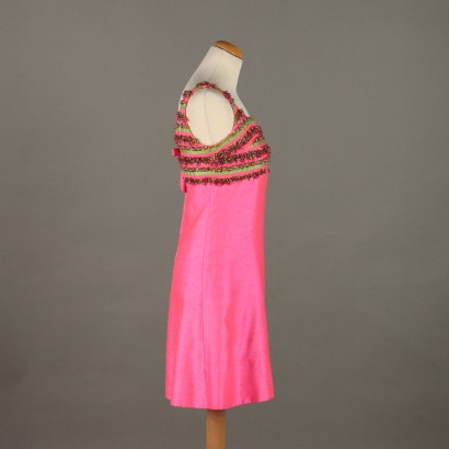 Abito Vintage Fucsia con Paillettes