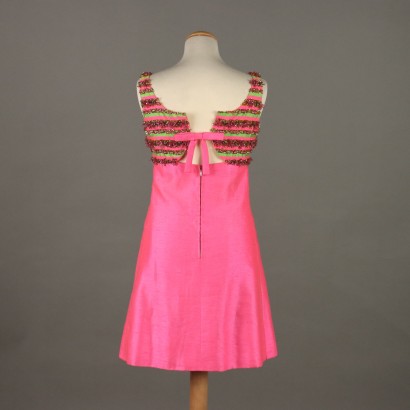 Abito Vintage Fucsia con Paillettes