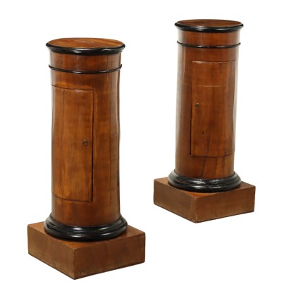 Coppia di Comodini Impero a Colonna