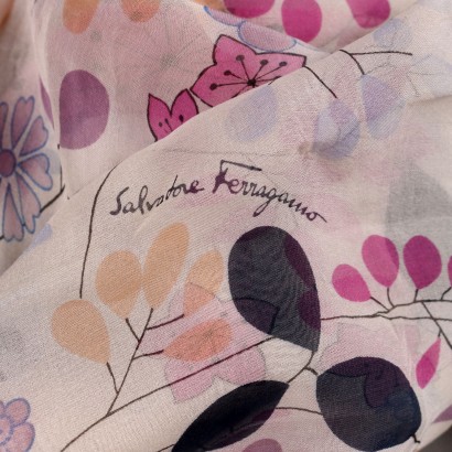 Ferragamo Sciarpa Vintage in Voile di