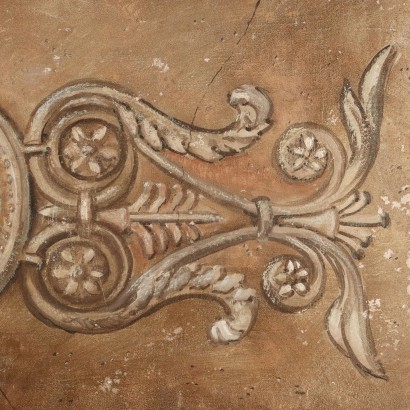 Fausse fresque, grotesque avec masque