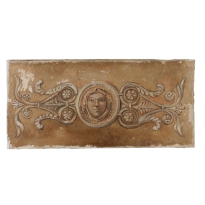 Fausse fresque, grotesque avec masque