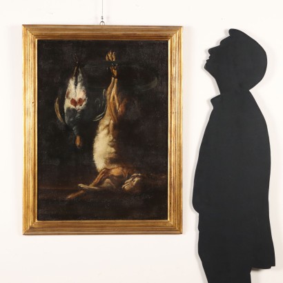 Dipinto Natura Morta con Lepre e Anitr,Natura morta con lepre e anitra