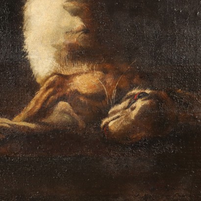 Dipinto Natura Morta con Lepre e Anitr,Natura morta con lepre e anitra