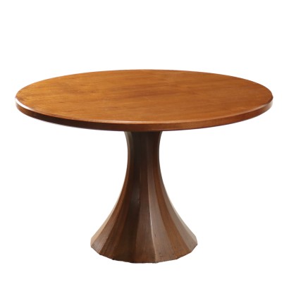 Tavolo Anni 60 con Elegante Base Sfaccettata