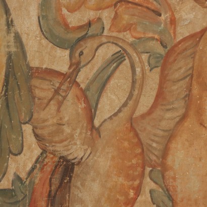 Dipinto Finto Affresco,Grottesca con putti,Dipinto Finto Affresco