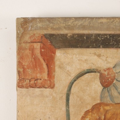 Dipinto Finto Affresco,Grottesca con putti,Dipinto Finto Affresco