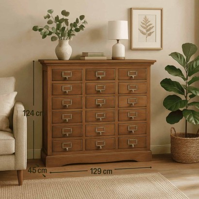 CAJA DE ARCHIVOS, Archivador de roble