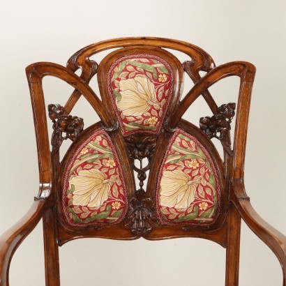 2 poltrone liberty,Coppia di Poltroncine Liberty
