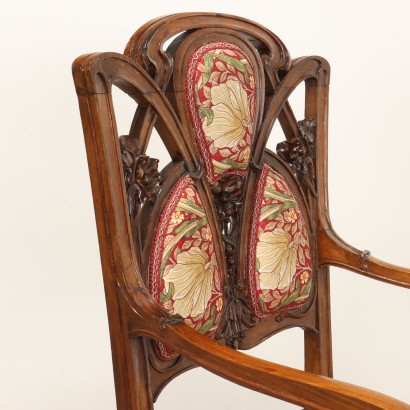 2 poltrone liberty,Coppia di Poltroncine Liberty