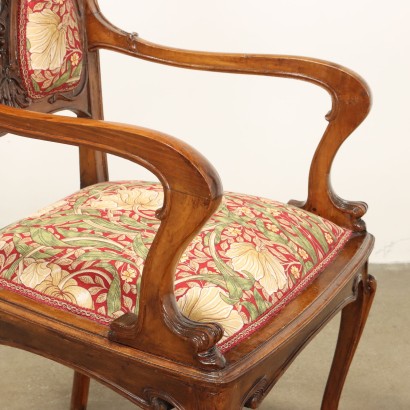 2 poltrone liberty,Coppia di Poltroncine Liberty