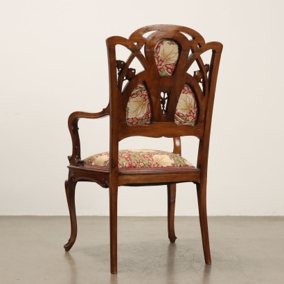 2 poltrone liberty,Coppia di Poltroncine Liberty