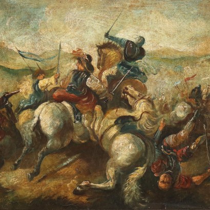 Pintura de escena de batalla