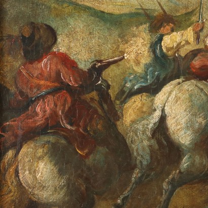 Pintura de escena de batalla