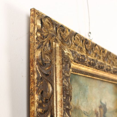 Pintura de escena de batalla
