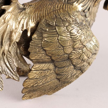 Coppia di Galli in Bronzo