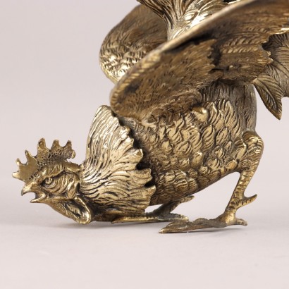 Coppia di Galli in Bronzo