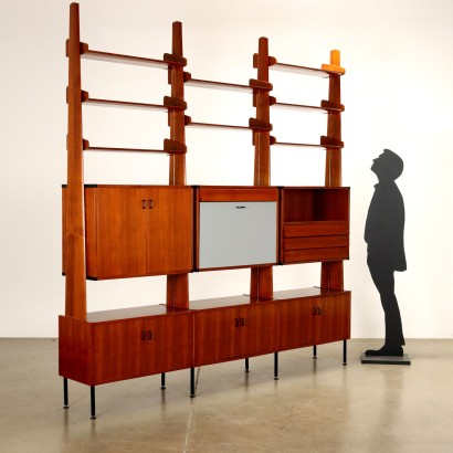Libreria Vintage in Teak Anni 60,Libreria Vintage in Teak Anni 60