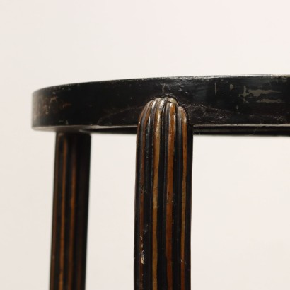 CHINOISERIE-TISCH, Schwarz lackierter Holztisch