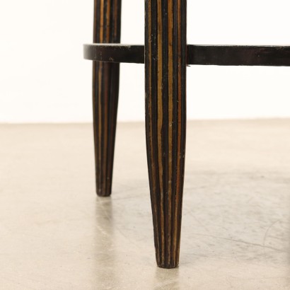 CHINOISERIE-TISCH, Schwarz lackierter Holztisch
