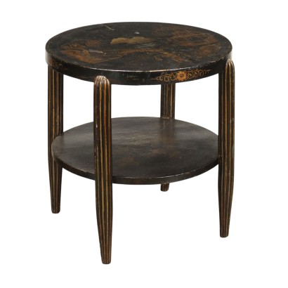 CHINOISERIE-TISCH, Schwarz lackierter Holztisch
