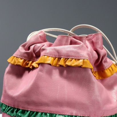 Borsa Vintage in Pelle Rosa
