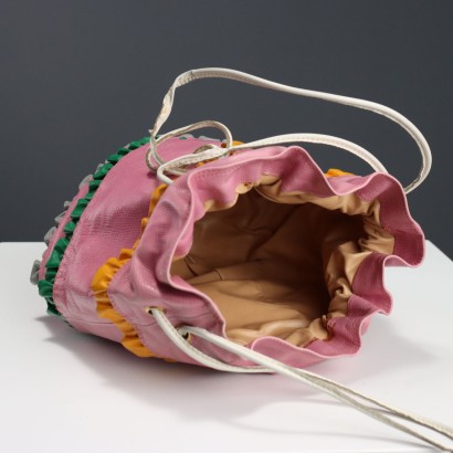 Borsa Vintage in Pelle Rosa