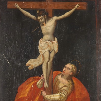 Dipinto Cristo Crocifisso con la Maddale,Cristo Crocifisso con la Maddalena