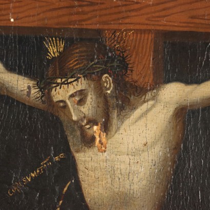 Dipinto Cristo Crocifisso con la Maddale,Cristo Crocifisso con la Maddalena