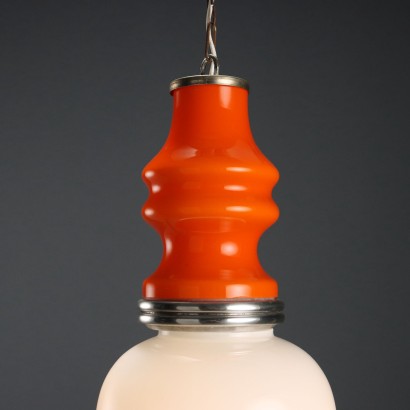 Lampada anni '60 bianca e ara,Lampada Bianca e Arancione