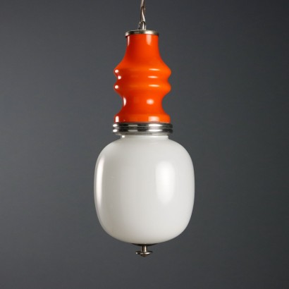 Lampada anni '60 bianca e ara,Lampada Bianca e Arancione