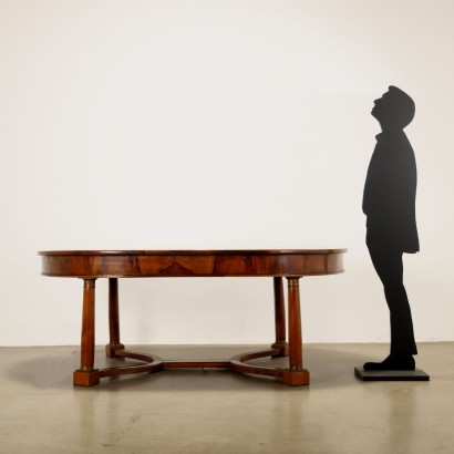 TAVOLO,Tavolo Impero in noce