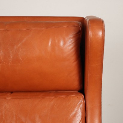 Poltrona con poggiapiedi anni '