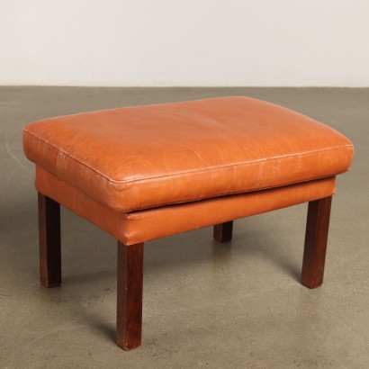 Poltrona con poggiapiedi anni '