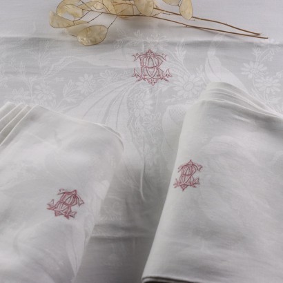 Tovaglia Fiandra Lino con Dieci Tovaglio