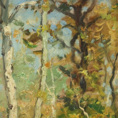 Dipinto di Luigi Comolli,Scorcio di campagna boschiva,Luigi Comolli,Luigi Comolli,Luigi Comolli,Luigi Comolli