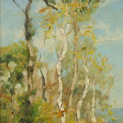 Dipinto di Luigi Comolli,Scorcio di campagna boschiva,Luigi Comolli,Luigi Comolli,Luigi Comolli,Luigi Comolli