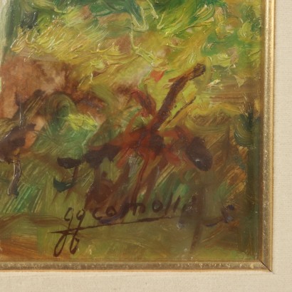 Dipinto di Luigi Comolli,Scorcio di campagna boschiva,Luigi Comolli,Luigi Comolli,Luigi Comolli,Luigi Comolli