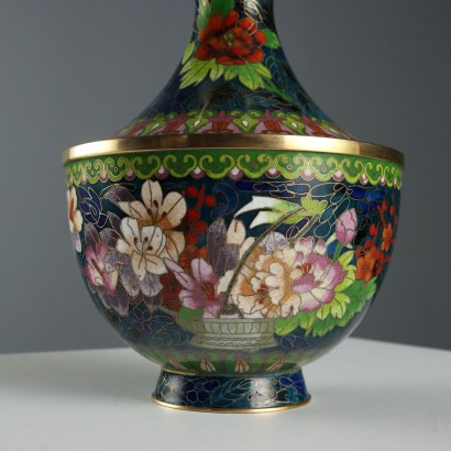 Coppia di Vasi Cloisonné