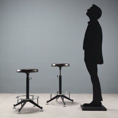 Due Sgabelli vintage anni 60-70