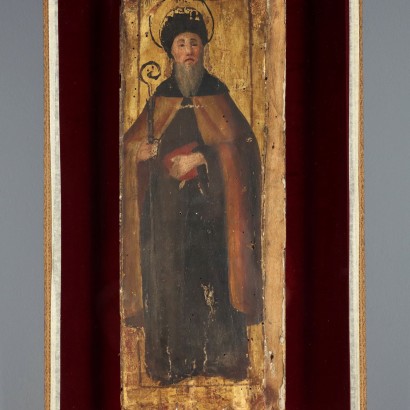 Dipinto Ritratto di Santo Vescovo Fra,Ritratto di santo vescovo francescano,Dipinto Ritratto di Santo Vescovo France