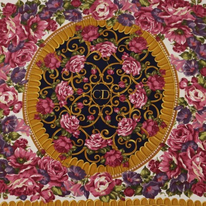 Foulard fleuri vintage Christian Dior