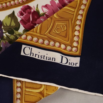 Foulard fleuri vintage Christian Dior