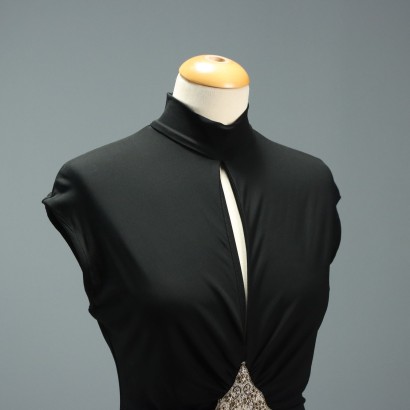 Roberto Cavalli Top con Perline e Stra