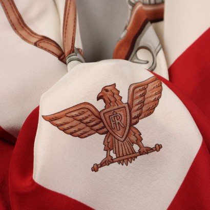 Weißer und roter Schal von Gucci