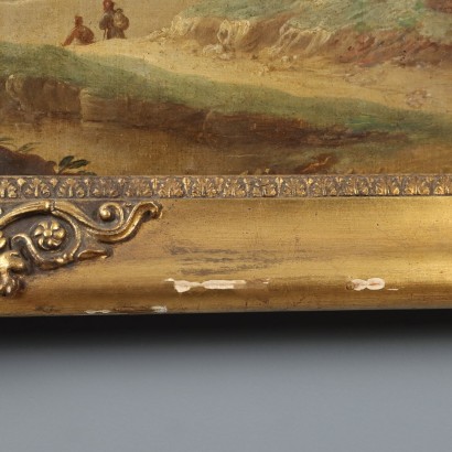 Dipinto Paesaggio con Rovine e Personagg,Paesaggio con personaggi e rovine