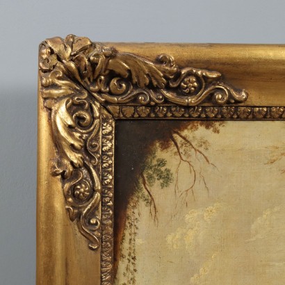 Dipinto Paesaggio con Rovine e Personagg,Paesaggio con personaggi e rovine