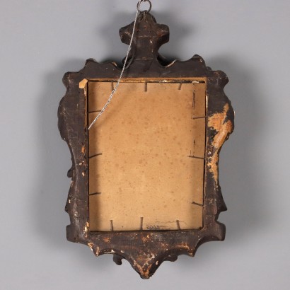 Specchio in Legno Intagliato e Dorato